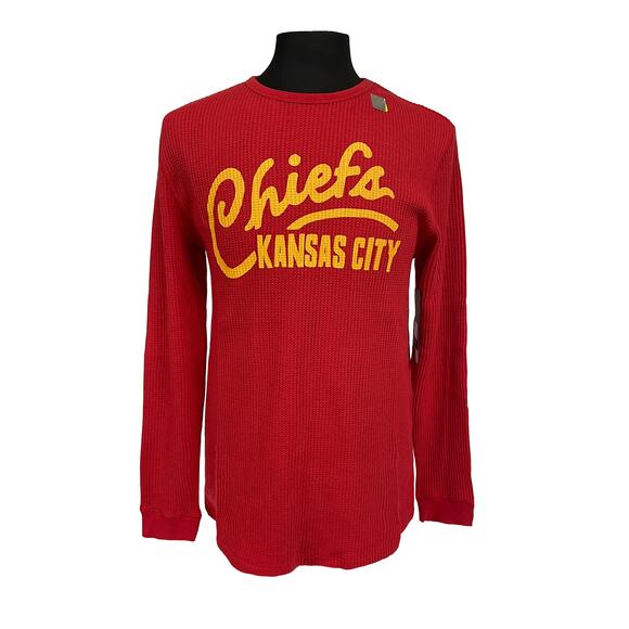 Junk Food Clothing Kansas City Chiefs Thermal Sz M Men’s New $58 Licorice Red - Picture 2 of 10